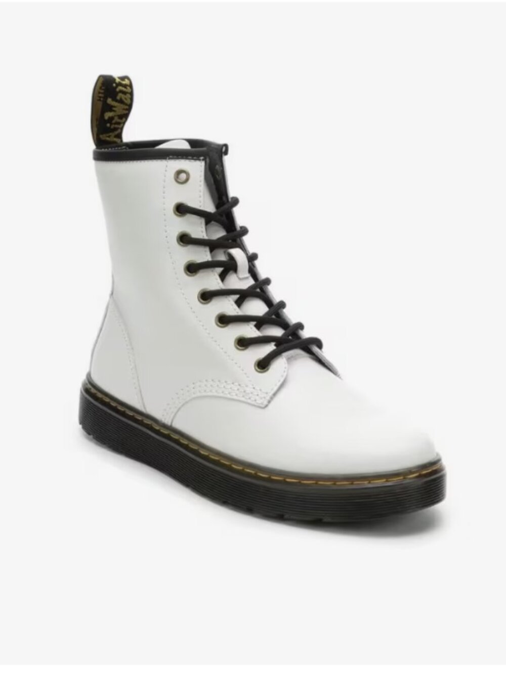 Dr. Martens White Zavala Combat Boots - Size Women's 8/Men's 7